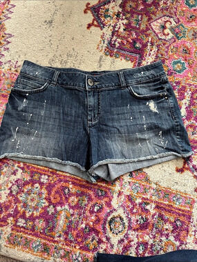 ELLIE Jean Shorts Distressed Blue Size 12
